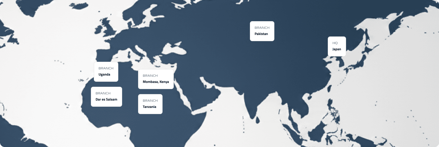 Global presence map with branch locations